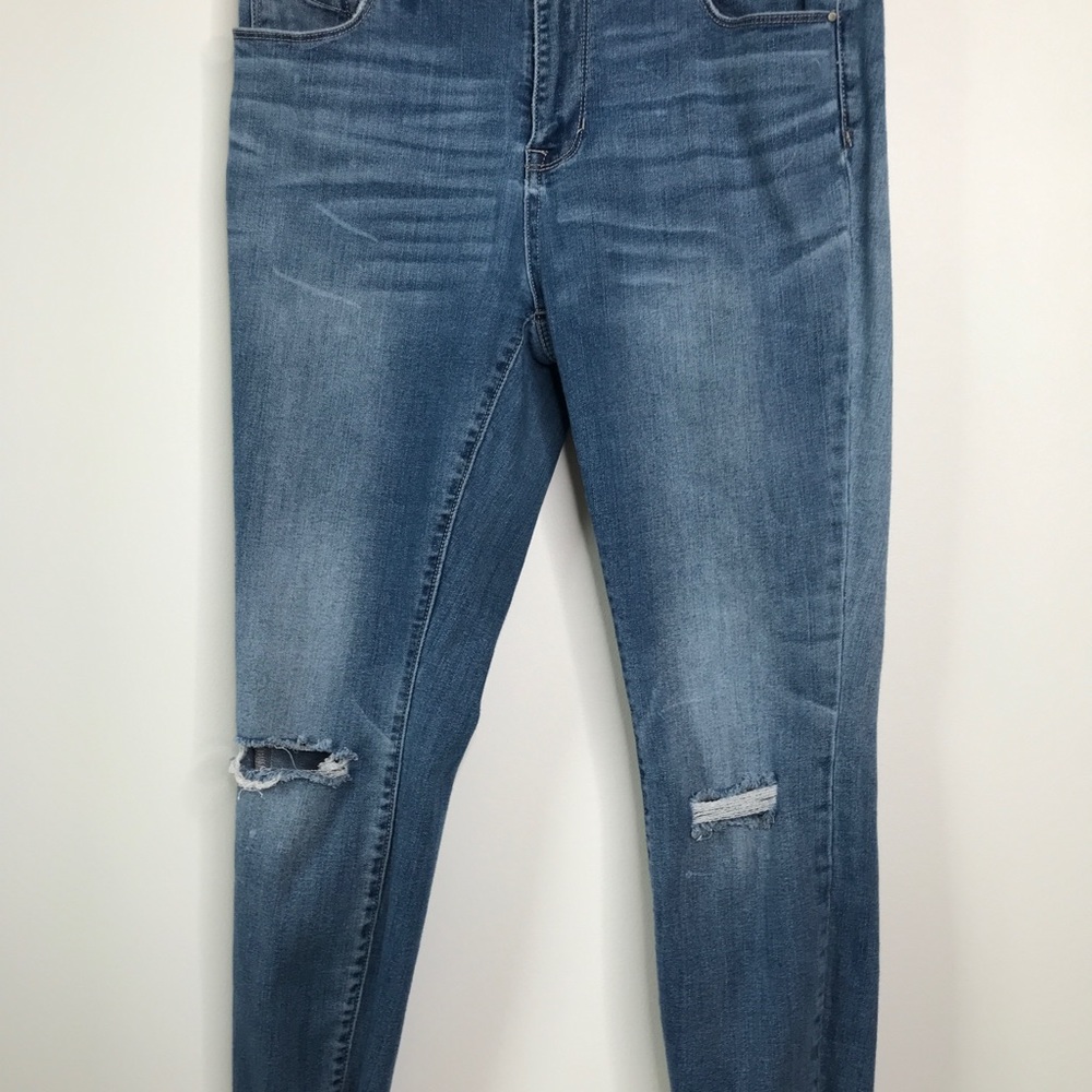 Pacsun Mid Rise Skinniest Ripped Jean Distressed